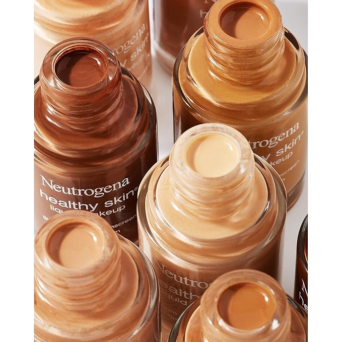 Neutrogena Healthy Skin Liquid Makeup Foundation,Broad Spectrum SPF 20 Sunscreen,Lightweight & Flawless Coverage Foundation with Antioxidant Vitamin E & Feverfew,Natural Beige,1 fl. oz (Pack of 1)-VivaGrace Women