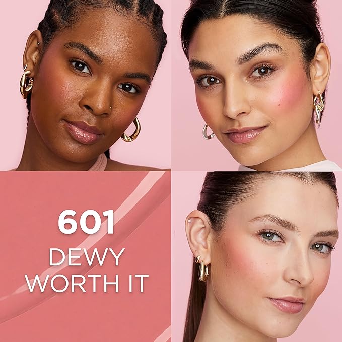 L'Oreal Paris True Match Lumi Le Liquid Blush, Intense Lightweight Blush Formula With Liquid Pigments, Dewy Worth It, 0.33 Fl Oz-VivaGrace Women