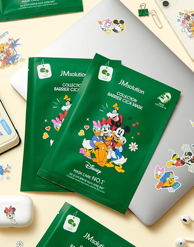 JMsolution Disney Collection Barrier- CICA Calming Mask Sheet-Korean Skin care facial mask -10EA-VivaGrace Women