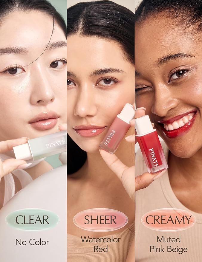 Natural Bloom Korean Lip Oil Serum 0.14 fl oz | Moisturizing Lip Booster Plumping Oil Serum Enriched w/Camellia & Safflower Oils | Non-Irritating Clear Lip Gloss with Glazed Finish (Clear Dew)-VivaGrace Women
