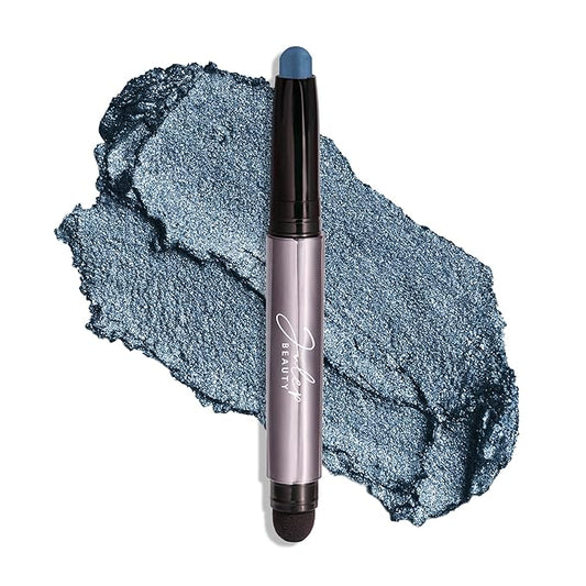Julep Eyeshadow 101 Cream-to-Powder Waterproof Shadow Stick – Sapphire Shimmer – Long-Lasting, Crease-Proof, Jewel Toned Blue Shimmer Cream Eyeshadow with Built-in Smudger-VivaGrace Women