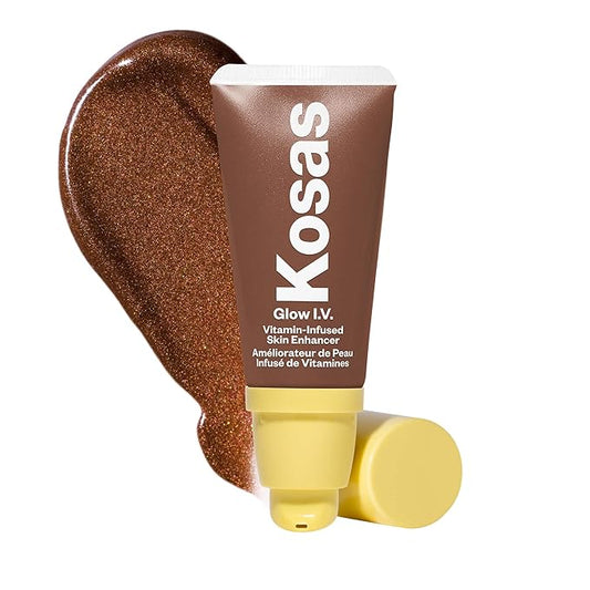 Kosas Glow I.V. Vitamin-Infused Skin Enhancer Face Makeup - Tinted Beauty Highlighter for a Healthy Glow - Energize-VivaGrace Women