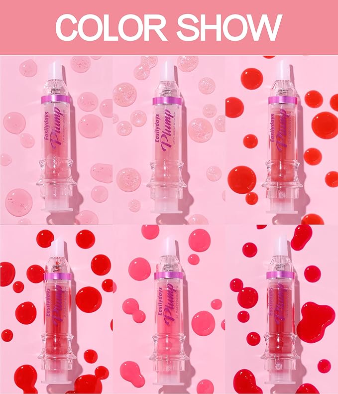 Lip Gloss Plumper Glossy Lip Lipstick, Lifter Gloss, Hydrating, Volumizes, High-Shine, Lip Plumping Lip Glass Mirror Lip Glaze Lip Makeup, Plump And Pout Lip Plumper for Women Girls-VivaGrace Women