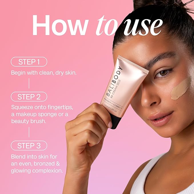 Bali Body BB Cream SPF15 - Tan Shade | Tinted Sheer Face Cream with Hyaluronic Acid & Marine Collagen | Paraben Free, For All Skin Types | Vegan, Cruelty Free Australian Made (35 ml/1.2 fl oz)-VivaGrace Women