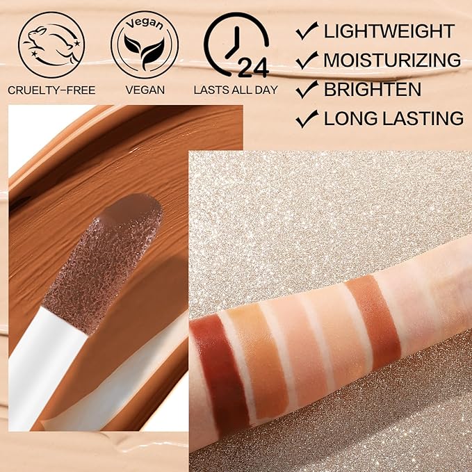 UCANBE Halo Glow Liquid Filter, Face Complexion Booster For Radiant Skin All Day Longwear, Soft-Focus Look Sodium Hyaluronate Vegan & Cruelty-Free - 0.91OZ Medium Tan-VivaGrace Women