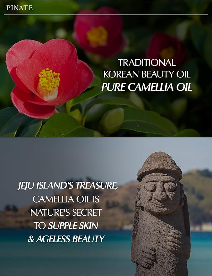 Natural Bloom Korean Lip Oil Serum 0.14 fl oz | Moisturizing Lip Booster Plumping Oil Serum Enriched w/Camellia & Safflower Oils | Non-Irritating Clear Lip Gloss with Glazed Finish (Clear Dew)-VivaGrace Women
