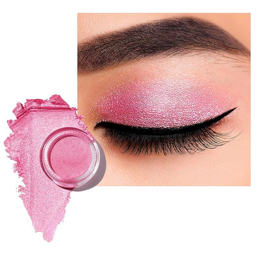 Oulac Pink Cream Eyeshadow also for Highlighter Large Capacity Highly Pigmented Eye Shadow Waterproof &Long Lasting with Moisturizing Formula 11-VivaGrace Women