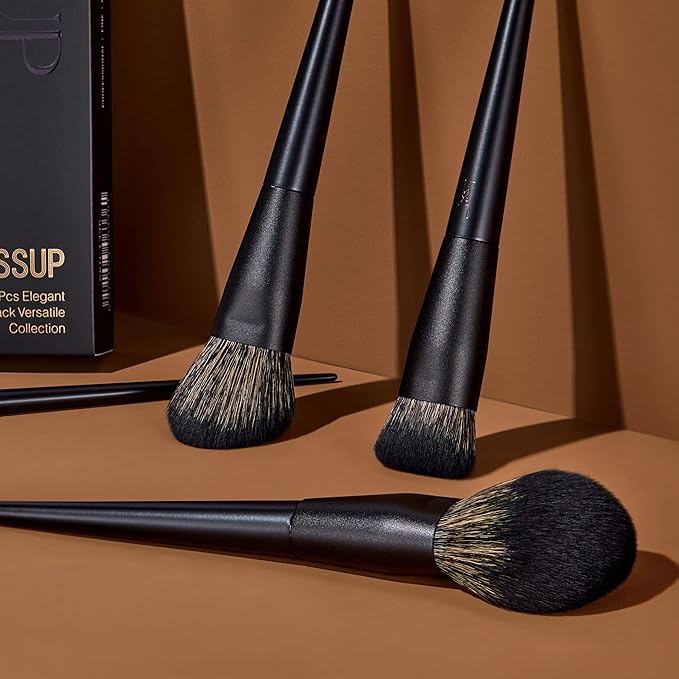 Makeup Brushes Set Jessup Make up Brushes 14Pcs Black Kabuki Foundation Eyeshadow Contour Concealer Powder Eyeliner Crease Eyebrow Blending Brush, T336-VivaGrace Women