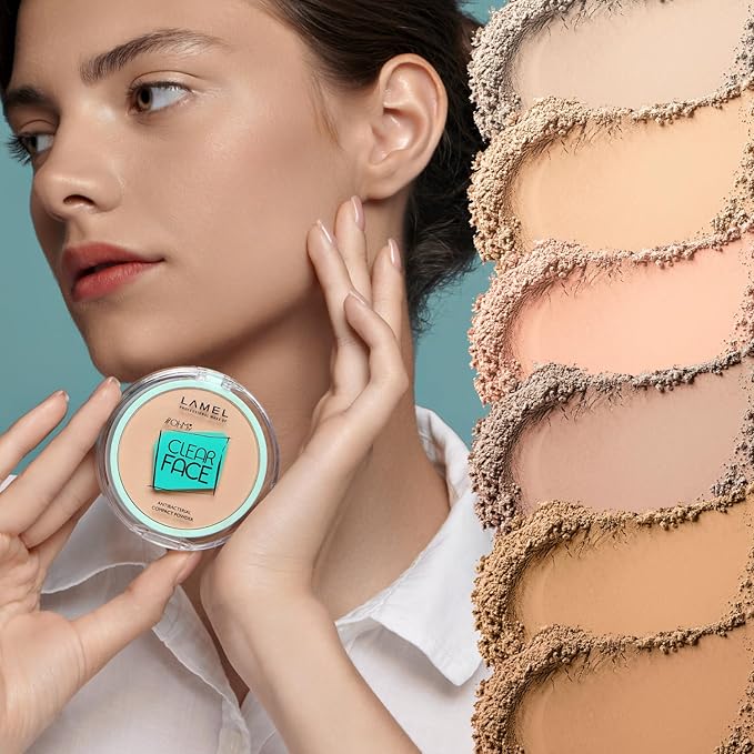 Lamel OhMy Clear Face Powder - Light Natural Coverage & Suet Control - Cruelty Free - Vanilla N.402-VivaGrace Women