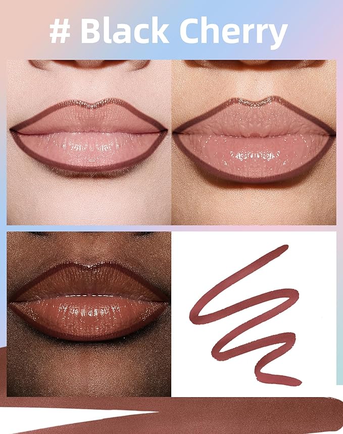 KIMUSE Lip Stain Peel Off, Peel Off Lip Liner Stain with Tweezer, Long Lasting, Waterproof, Transfer Proof Lipstains Color, Smudge-Free, Easy Removal, Matte Finish-VivaGrace Women