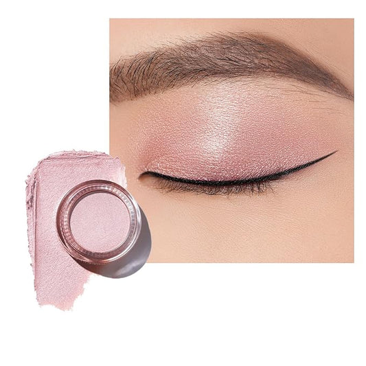 Oulac Nude Pearl Cream Eyeshadow also for Highlighter Shimmer Eye Shadow Waterproof&Long Lasting with Moisturizing Formula Blendable Shimmer Eye Make-up,Vegan & Cruelty-Free,6g, P03-VivaGrace Women