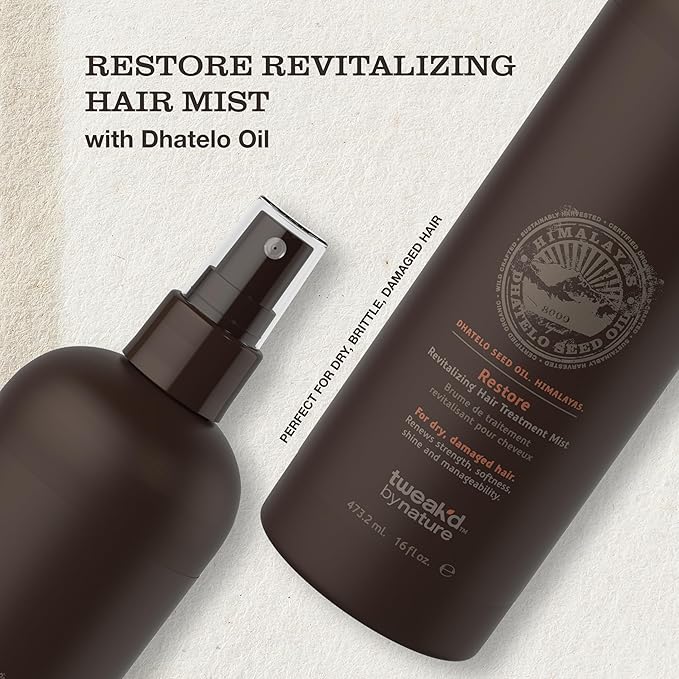 Tweak’d by Nature - Restore Revitalizing Hair Treatment Mist, Strengthens and Protects Hair for Soft Feel and Healthy Shine, Cruelty Free (16 ounces)-VivaGrace Women
