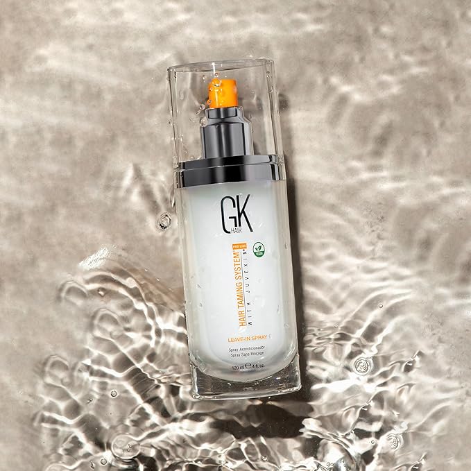 GK HAIR Global Keratin Leave-In Conditioner Detangler Spray 120 ml - For Dry, Damaged and Frizzy Hair Protection With Organic Natural Oil Strength & Shine | Hydrating Smoothing Styler-VivaGrace Women