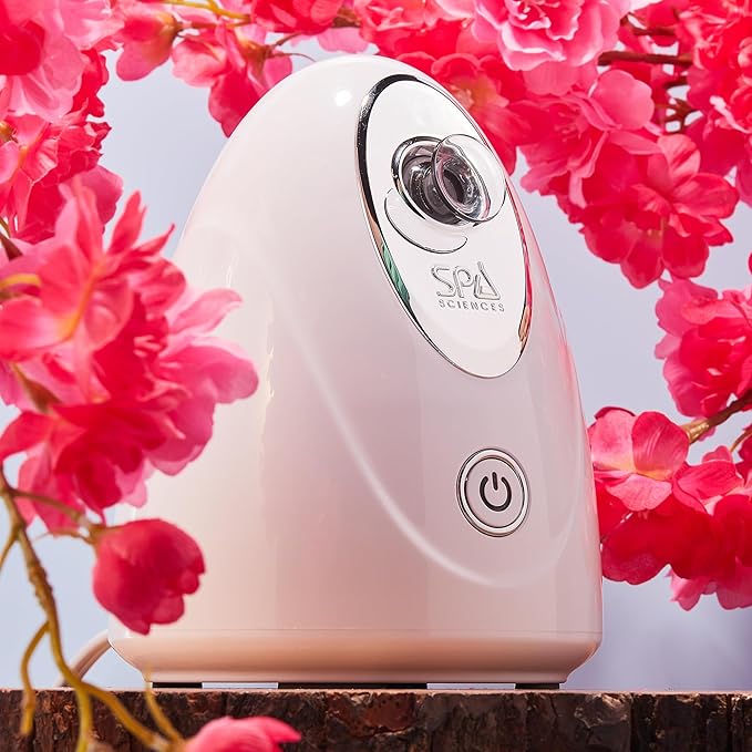 Spa Sciences - CIRRA - Nano Ionic Facial Steamer with UVC Sanitizing Protection, Aromatherapy Function, Detox Pores, and Boost Circulation - Includes an Essential Oil Basket-VivaGrace Women