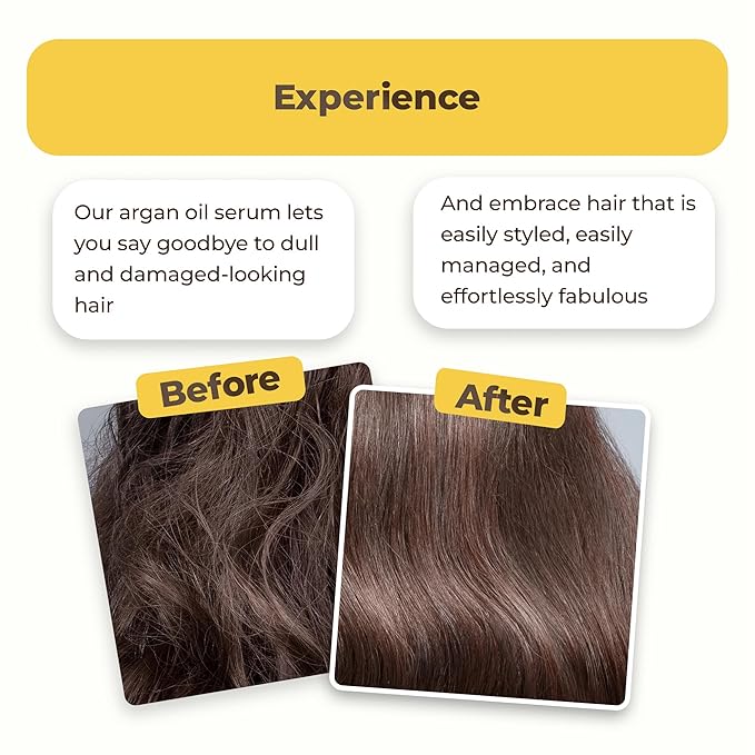 HerStyler Advanced Argan Oil Hair Serum for Women - Anti Frizz Serum for Hair - for Frizzy, Dry and Damaged Hair - Nourishing - 2.36 Fl Oz / 70 Ml - Pack of 2-VivaGrace Women