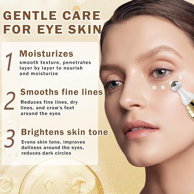 Eye Cream for Dark Circles Puffiness and Bags Eye Serum Eye Roller for Puffy Eyes Under Eye Cream for for Women Daily Skincare Crema Para Las Ojeras-VivaGrace Women