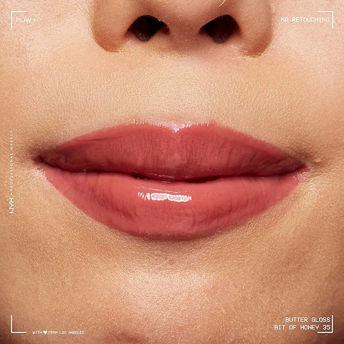NYX PROFESSIONAL MAKEUP Butter Gloss, Non-Sticky Lip Gloss - Bit Of Honey (Peach Nude)-VivaGrace Women