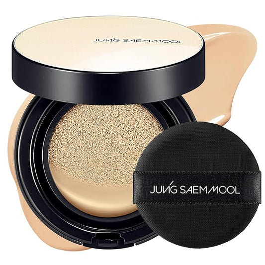 JUNG SAEM MOOL Essential Skin Nuder Cushion 19W Light 0.49 Fl Oz, No Refill, Natural Radiant Finish Cushion Foundation with Buildable Coverage, Lightweight Texture, Korean Foundation Makeup-VivaGrace Women