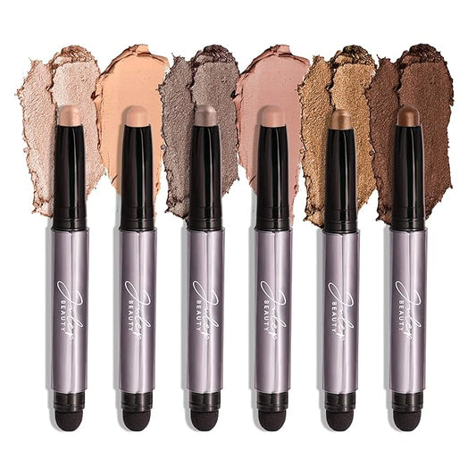 Julep Eyeshadow 101 Neutral Palette Creme-to-Powder 6 Piece Matte & Shimmer Eyeshadow Set-VivaGrace Women