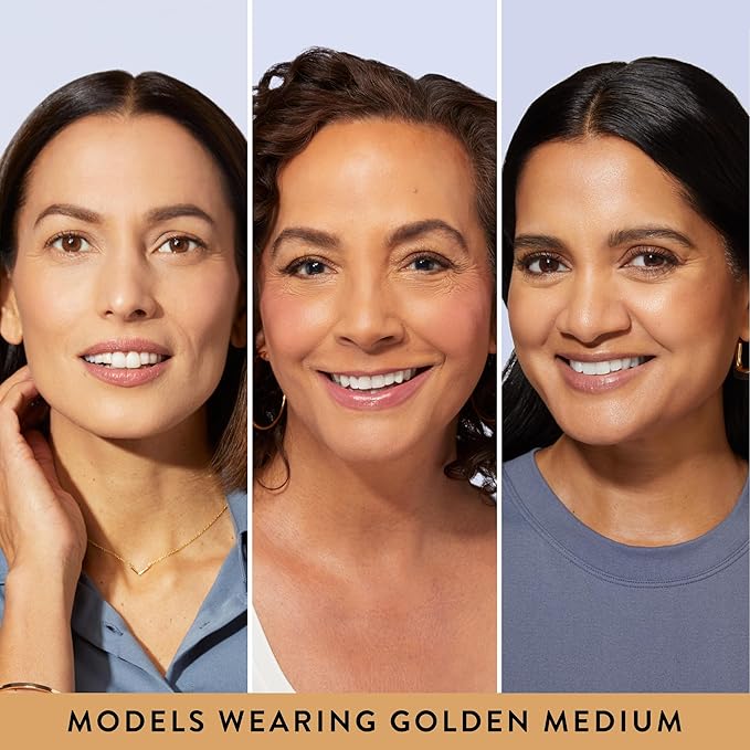 LAURA GELLER NEW YORK Award-Winning Baked Balance-n-Brighten Color Correcting Powder Foundation - Golden Medium - Buildable Light to Medium Coverage - Demi-Matte Natural Finish-VivaGrace Women