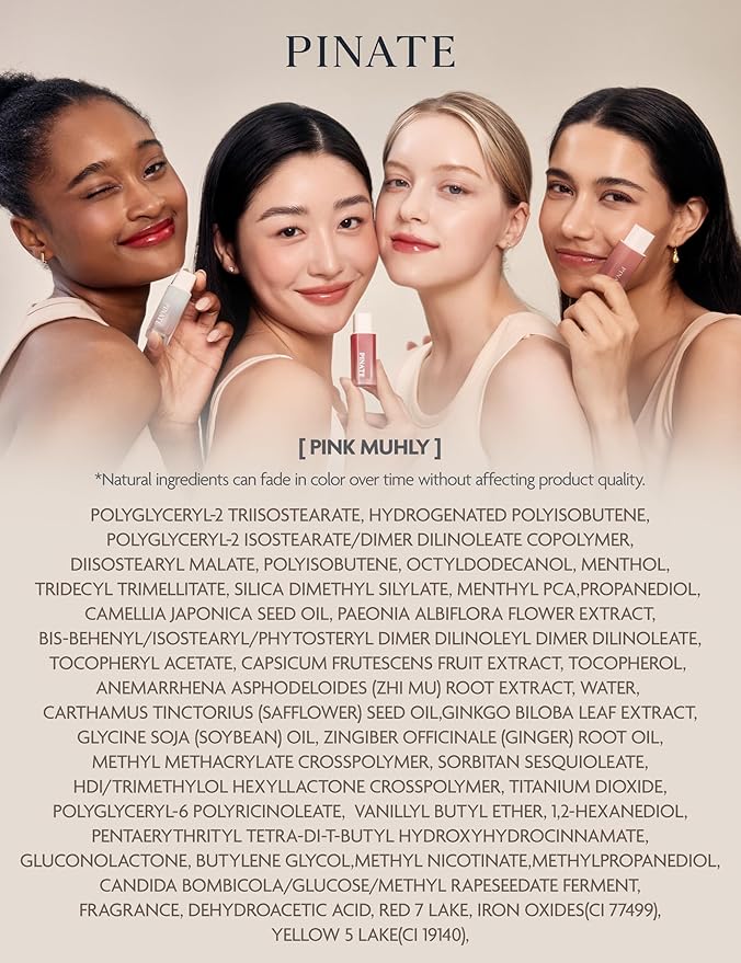 Natural Bloom Korean Lip Oil Serum 0.14 fl oz | Moisturizing Lip Booster Plumping Oil Tint Serum Enriched w/Camellia & Safflower Oils | Non-Irritating Color Changing Lip Oil (Pink Muhly)-VivaGrace Women