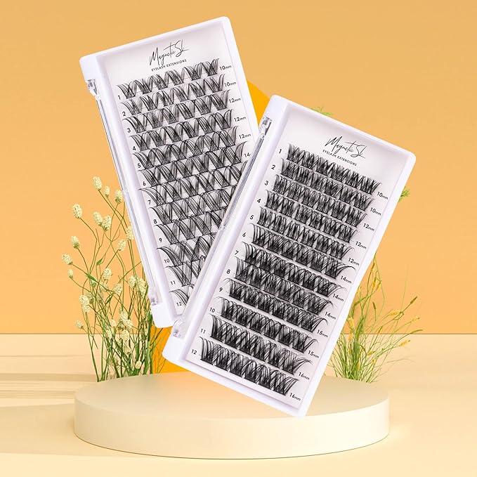 Cluster Lashes 72 Individual Lashes Clusters Eyelash Extensions False Eyelashes DIY Lash Extension Reusable False Eyelashes Natural Look Mix 10-16mm C D Curl-DM27-VivaGrace Women