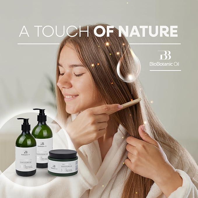 Bio Botanic Oil Range – Moisturizing Hair Mask for Colored, Dry & Damaged Hair with Organic Coconut Oil & Shea Butter, SLS-Free Deep Conditioning Treatment, Restores Shine & Protects Color-VivaGrace Women