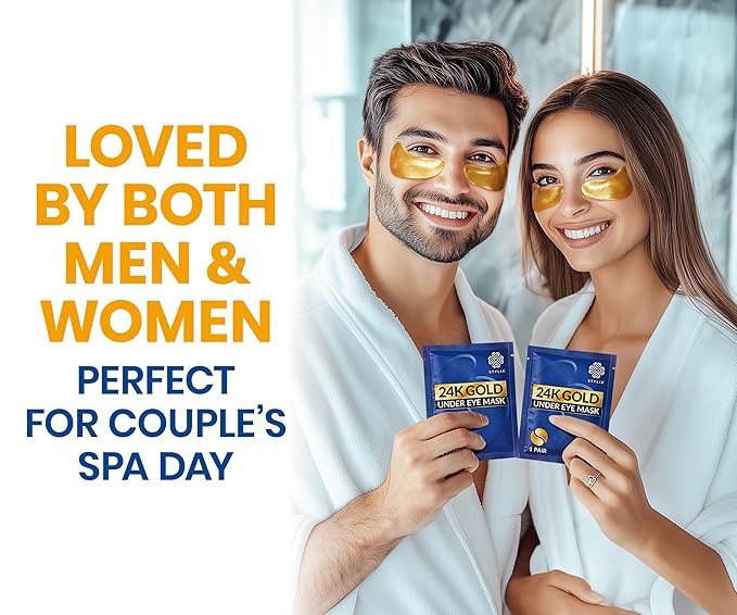 Stylia Under Eye Patches for Puffy Eyes and Dark Circles (20 Pairs) - 24k Gold Under Eye Mask with Vitamin C, Hyaluronic Acid, Pearl Extract - Eye Masks for Dark Circles and Puffiness-VivaGrace Women