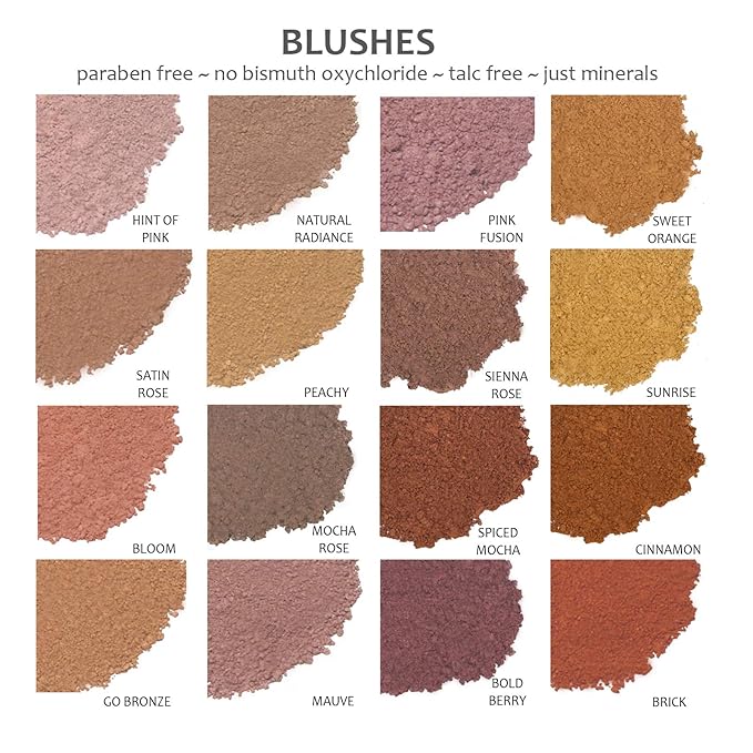 DEMURE Mineral Blush Makeup (Natural Radiance), Loose Powder, Neutral, Satin Finish, 12 Shades, Cruelty Free-VivaGrace Women