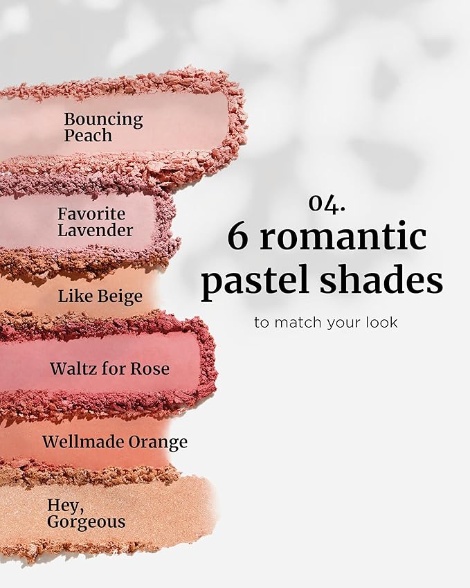 VDL Cheekstain Pastel Blush for Cheeks (Bouncing Peach, 0.2oz) - Lightweight, Velvet Powder Formula - Seamless, Long-Lasting, Natural-Looking Glow | Korean Makeup-VivaGrace Women