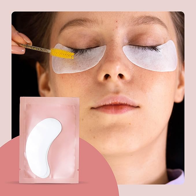 50 Pairs Under Eye Pads, Hydrogel Eye Patches for Eyelash Extension, Lash Gel Pad, Eyelash Extension Gel Patches, DIY False Eyelash Makeup Eye Gel Pad, Fit Most Eye Shape Stick Well-VivaGrace Women