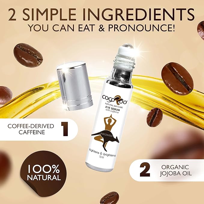 Caffeinated Eye Serum, Nutrient-Dense, 100% Pure, Natural & Vegan (Unscented)-VivaGrace Women