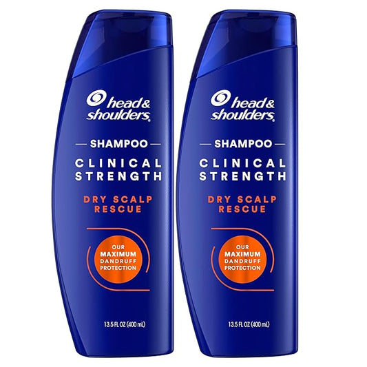 Head & Shoulders Clinical Dandruff Defense + Dry Scalp Rescue Shampoo 13.5 oz Twin Pack-VivaGrace Women
