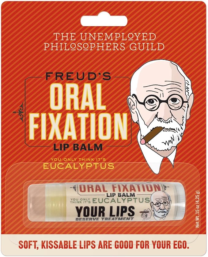 Sigmund Freud's Oral Fixation Lip Balm Tube, Eucalyptus Mint Flavored - Cruelty-Free and Made in The USA from Natural and Imported Ingredients-VivaGrace Women