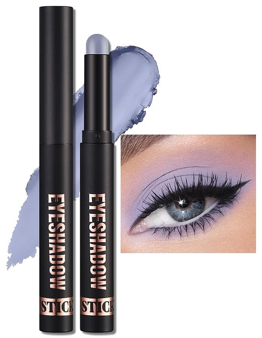Erinde Waterproof Cream Eyeshadow Stick, Matte Nude Eye Shadow Sticks, Longwear Blendable High Pigmented, Neutral Eye Shadow Sticks Matte for Older Eyes, Smokey Eyeshadow Pencil Crayon, 20 Periwinkle-VivaGrace Women