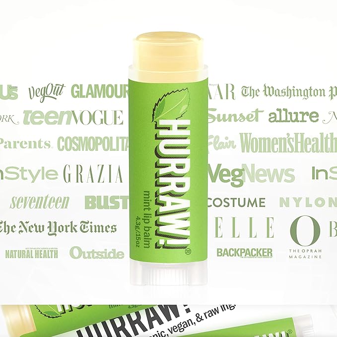 Hurraw! Mint Lip Balm, 3 Pack: Organic, Certified Vegan, Cruelty and Gluten Free. Non-GMO, 100% Natural Ingredients. Bee, Shea, Soy and Palm Free. Made in USA-VivaGrace Women