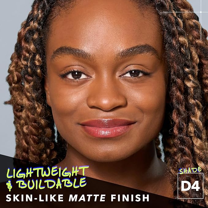 COVER FX Power Play Foundation - Shade D4 - Buildable Full Coverage - Waterproof Sweat-Proof Transfer-Proof - Natural Matte Finish - All Skin Types-VivaGrace Women