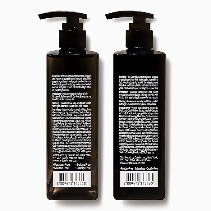 CARDON Hair Growth Set - Strengthening Shampoo and Conditioner for Men, Boost Hair Growth and Prevent Thinning, Korean Haircare for Healthy Scalp and Deep Conditioning (2 Bottles)-VivaGrace Women