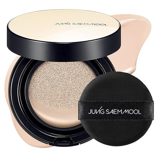 JUNG SAEM MOOL Essential Skin Nuder Cushion 17C Fair Pink 0.49 Fl Oz, No Refill, Natural Radiant Finish Cushion Foundation with Buildable Coverage, Lightweight Texture, Korean Foundation Makeup-VivaGrace Women