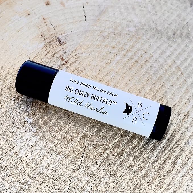 Pure Bison Tallow Lip Balm, Wild Herb, (5 pack) - Rosemary & Lavender, Moisturizing, Non-Habit Forming-VivaGrace Women