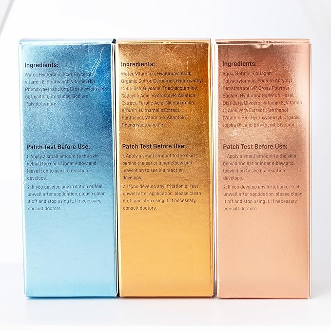 Facial Skin Care Set– Retinol Serum, Vitamin C & Hyaluronic Acid for Face – Anti Aging Face Serum Set for Women – Firm, Wrinkle Smoothing, Dark Spot Corrector, Brighten Dullness-VivaGrace Women