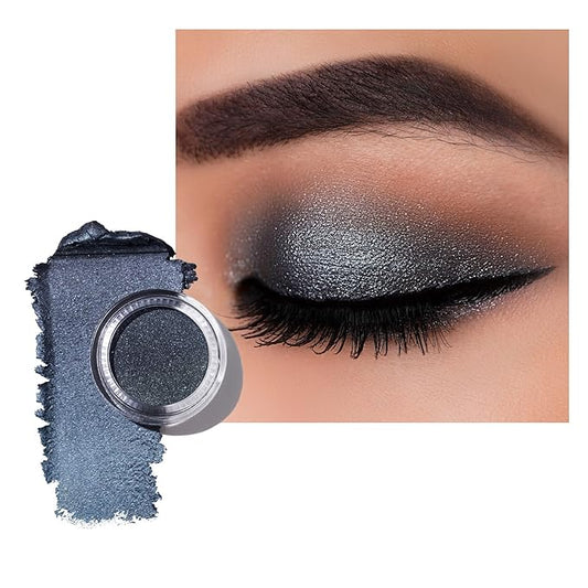 Oulac Grey Cream Eyeshadow, Waterproof Highly Pigmented Glitter Eye Shadow with Moisturizing Formula, Extremely Soft Creamy Texture, Easy to Blend, Large Capacity,.(06)-VivaGrace Women