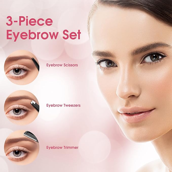 Newbealer 2in1 Facial Steamer, Hot Mist Facial Aromatherapy Humidifier Atomizer, Large Face Steamer Unclogs Pores Sinuses Moisturizing, Home Sauna Spa with Eyebrow Set (Red, 170ml)-VivaGrace Women