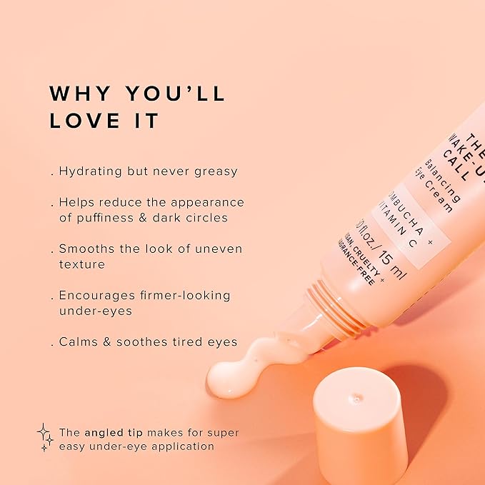 Avatara - Kombucha The Wake-Up Call Eye Cream, Eye Cream for Dark Circles and Puffiness, Under Eye Cream with Caffeine, Vitamin C, and Tumeric, Caffeine Eye Cream for All Skin Types, 0.05 Fl. Oz.-VivaGrace Women