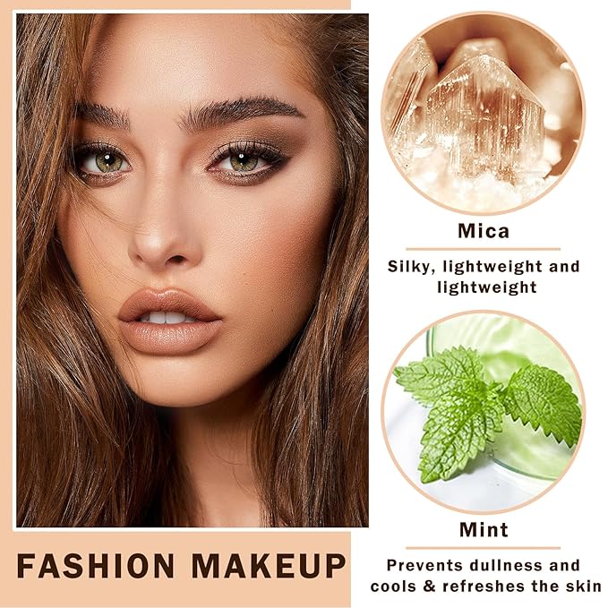 Setting Powder Loose Face Powder Lightweight Soft Smooth Brighten Minimizes Pores Long Lasting Oil Control Loose Powder Makeup For Matte Flawless Finish 01#Foggy White-VivaGrace Women