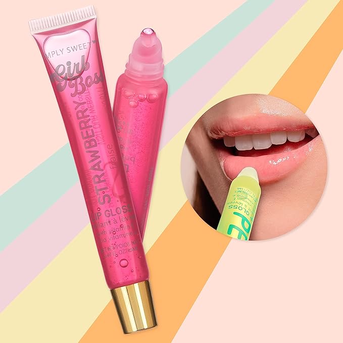 Expressions 12pc Clear Lip Gloss Pack – Lip Oils with Vitamin E and Essential Oils, Flavored Lip Gloss Clear Tubes, Hydrating Lip Glow Oil, Tinted Lip Oil, Lip Moisturizer-VivaGrace Women