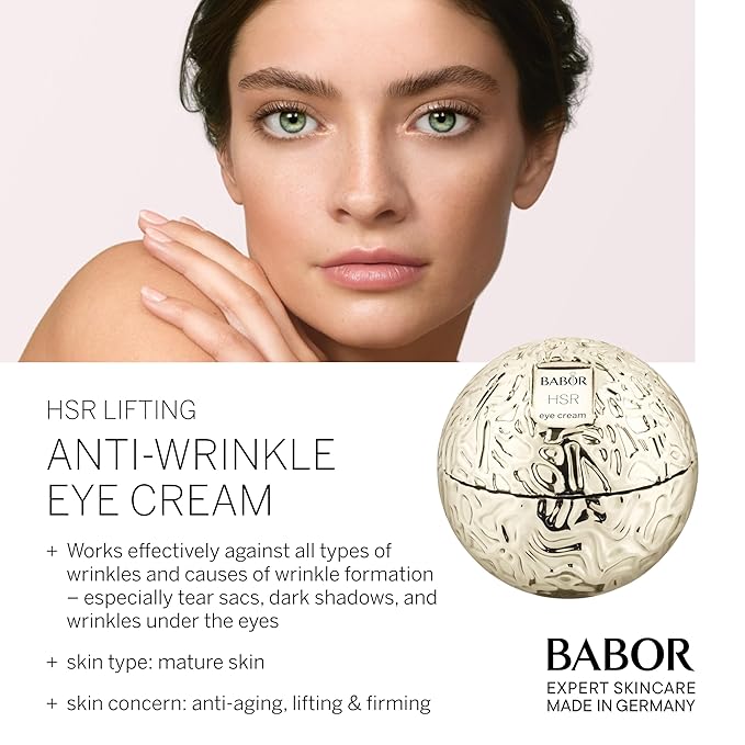 BABOR HSR Lifting Eye Cream, Anti Aging Eye Cream Instantly Minimizes Wrinkles Bags & Dark Circles, Eyelid Cream, Infused with Collagen to Smooth and Firm Under Eye, 1 oz-VivaGrace Women