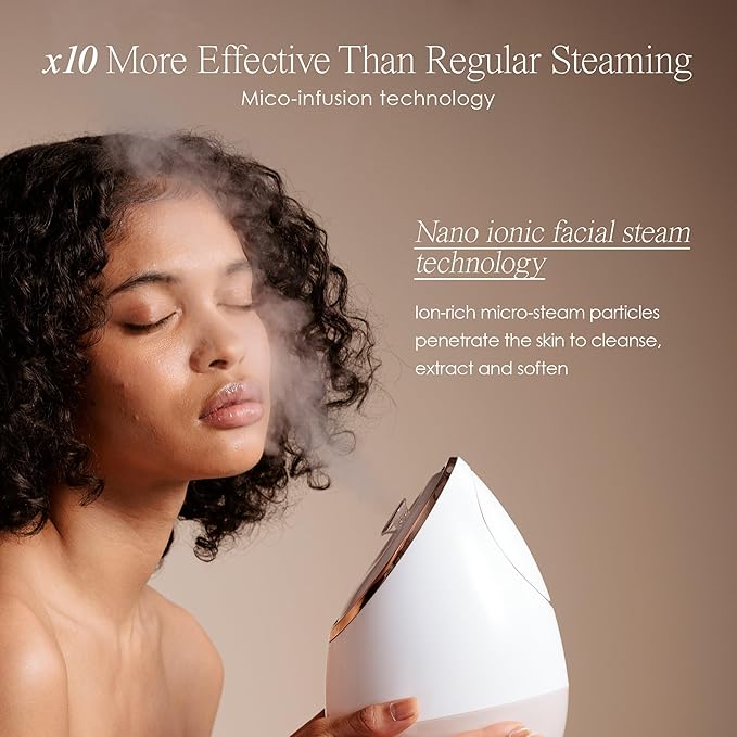Sensa | Nano Ionic Facial Steamer by Project E Beauty | Deep Pore Cleansing | Warm Mist Sprayer | Detoxify & Clarify Complexion | Moisturize & Hydrate | Home Face Sauna | with 3 Essential Oil Baskets-VivaGrace Women
