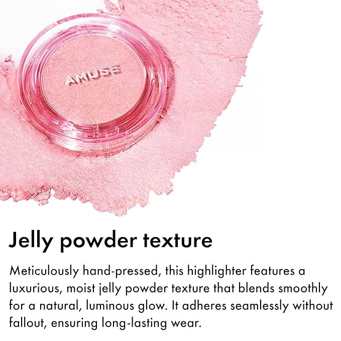 Amuse SEOUL Face Diamond Pink Diamond Highlighter | High Glossy Face Illuminator Highlighting Powder, Highlighter Makeup, Shimmer Glow, Rose & Gold Glow Highlighter, Cruelty-Free & Vegan (4.7g)-VivaGrace Women