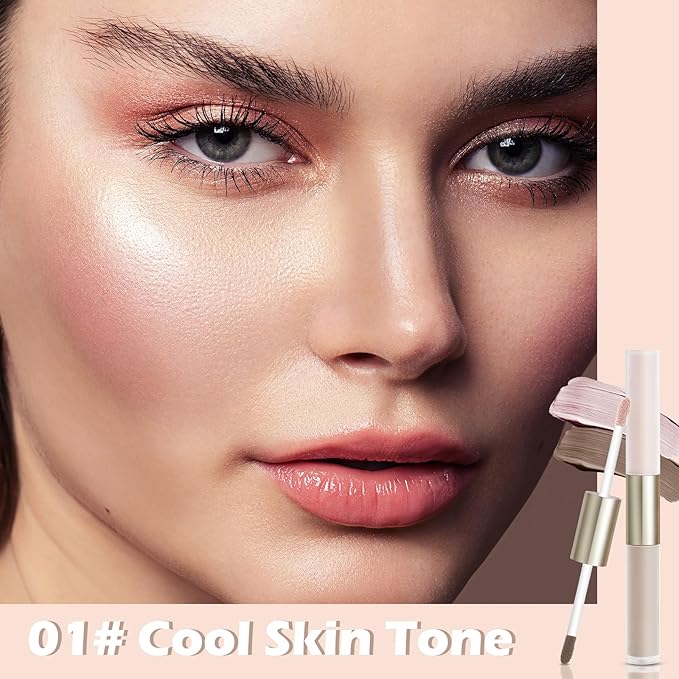 Boobeen Liquid Highlighter Contour Makeup, Face Highlighter Bronzer Stick, Silky Smooth Cream Face Illuminator Makeup Pen for Face & Body, Create a Natural Matte Finish, Lightweight, Long Lasting-VivaGrace Women